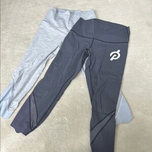 Peloton + Lulu Gray and dark gray 3-4 Leggings